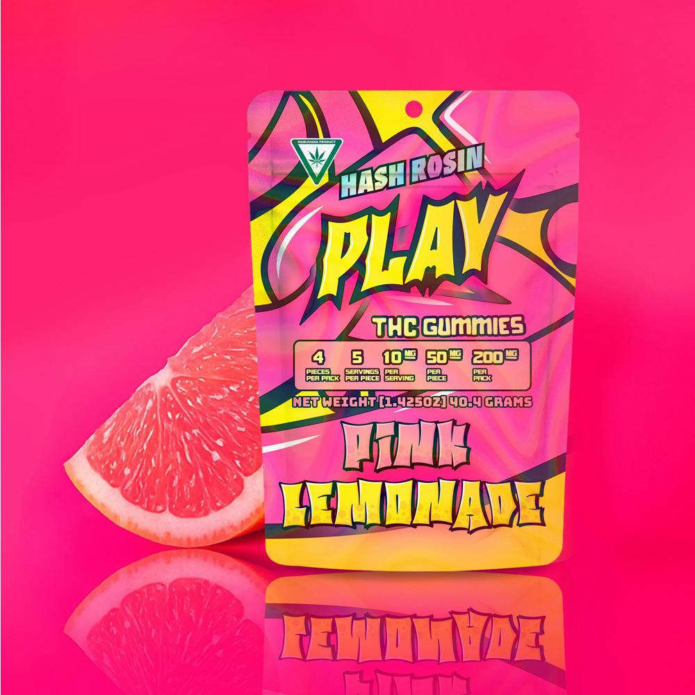 Play | Pink Lemonade | 200mg | Live Rosin Gummies