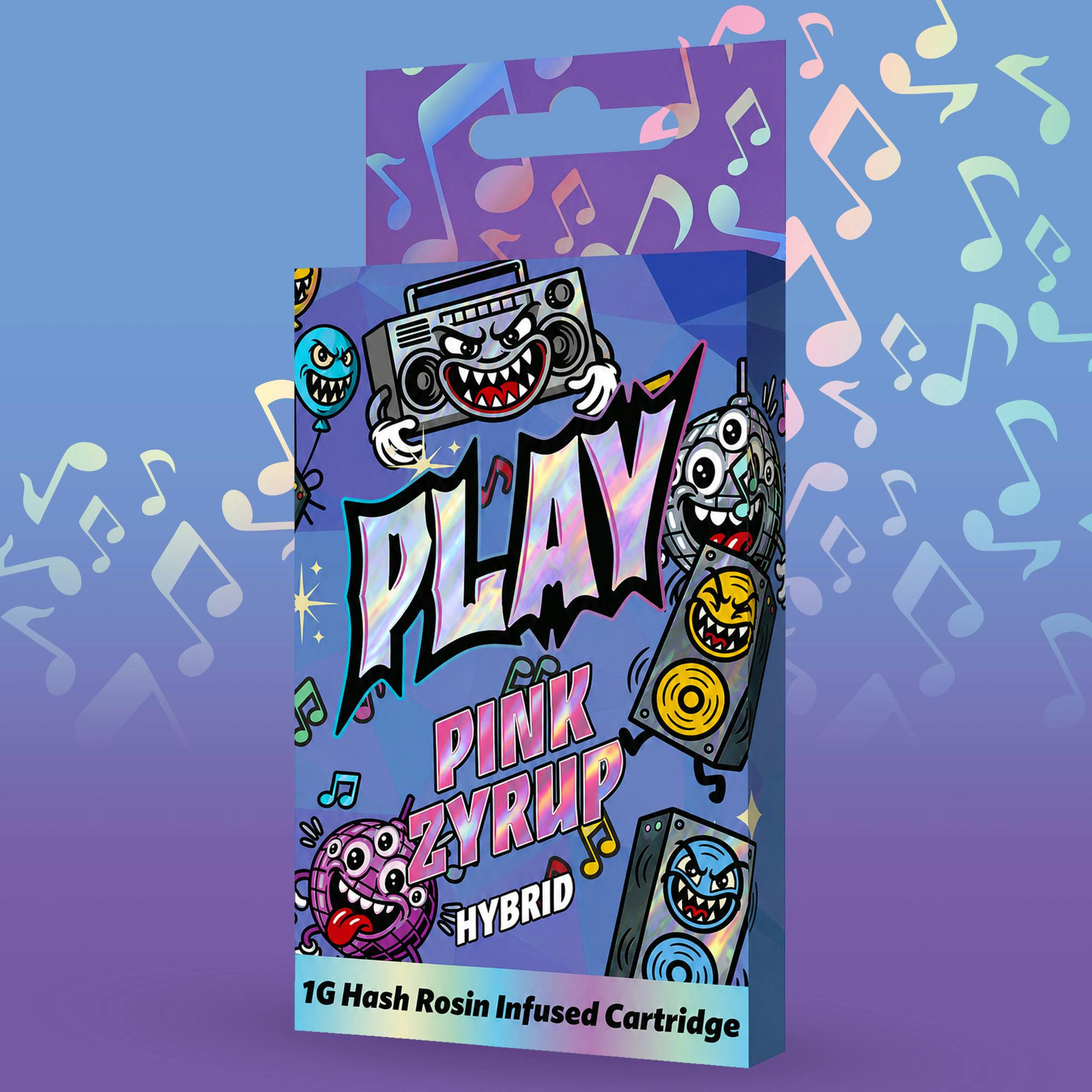 Play | Pink Zyrup | 1g | Rosin Infused Distillate | Cartridge