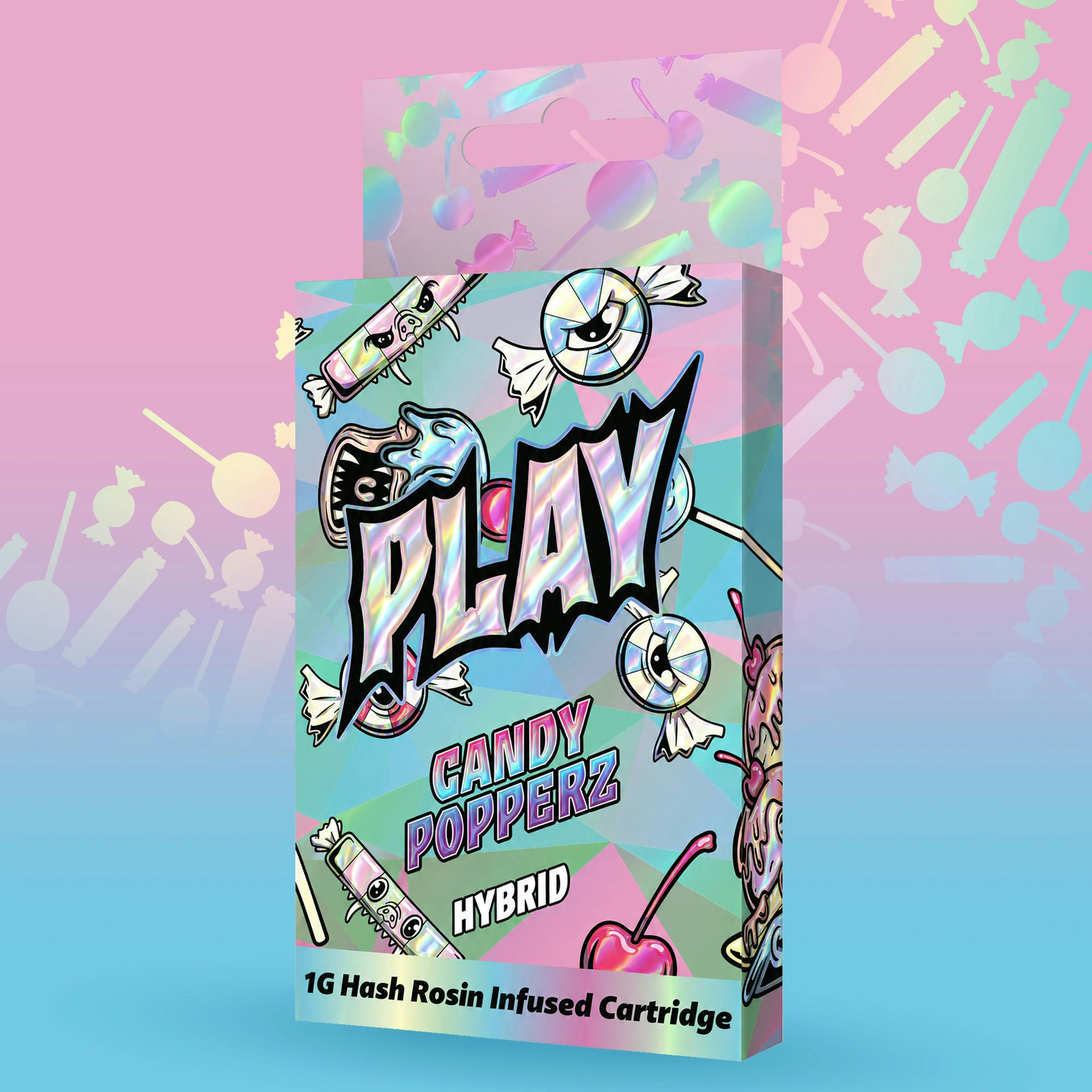 Play | Candy Popperz | 1g | Rosin Infused Distillate | Cartridge