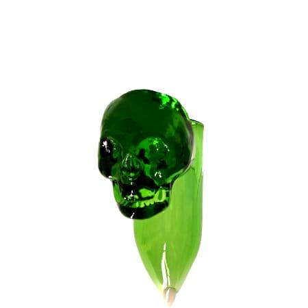 Crystal Skull Glass Nail Dabber - Assorted Colors