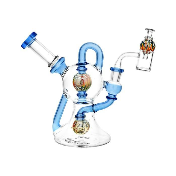 Pulsar 7" Top Down Recycler 14mm F Kit w/ Ball Cap (Blue)