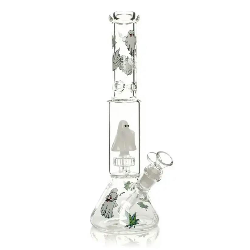 12" Dual Chamber Ghoulish Water Pipe (Ghost Bong)