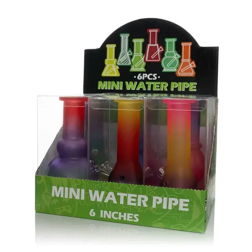 6" Matte Mini Glass Water Pipe Set (Assorted)