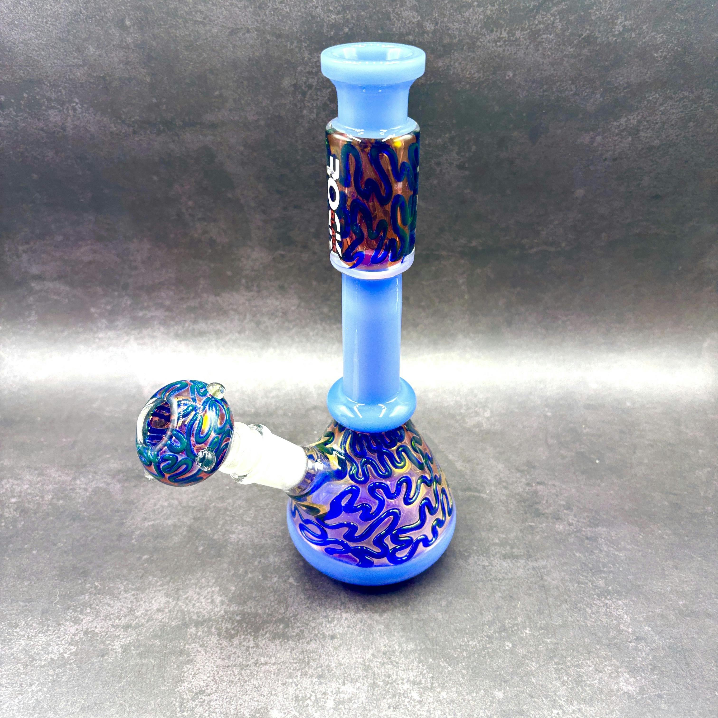 Blue and Purple Swirl Water Pipe | Rock Glass