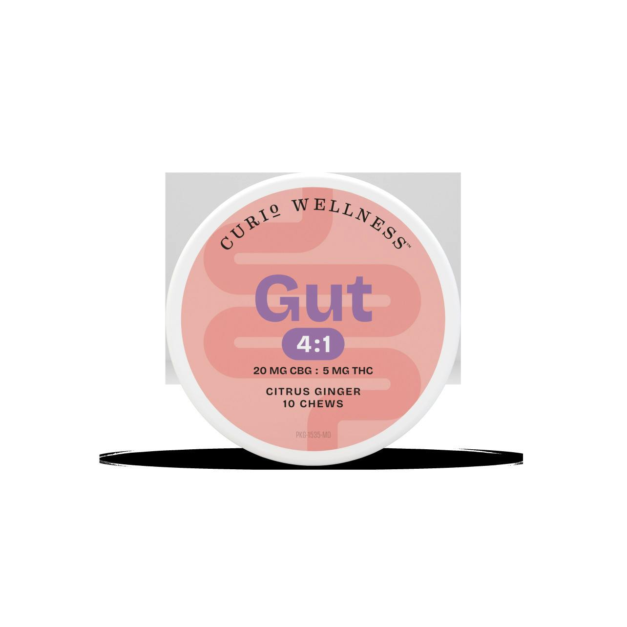 CURIO WELLNESS Gut Citrus Ginger Chews 4:1 CBD:THC 50mg (10pk)