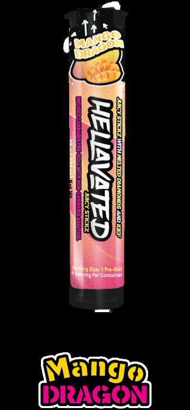 HELLAVATED Mango Dragon Juicy Stickz Infused Pre-Roll at Mary & Main: A Cannabis Dispensary