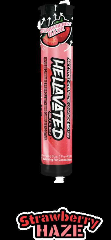 HELLAVATED Strawberry Haze Juicy Stickz Infused Pre-Roll at Mary & Main: A Cannabis Dispensary