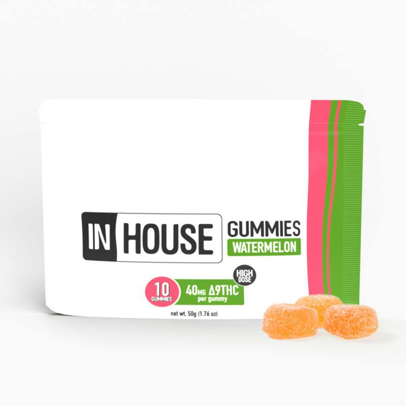 IN HOUSE Watermelon Fast Acting Gummies 400mg (10pk)