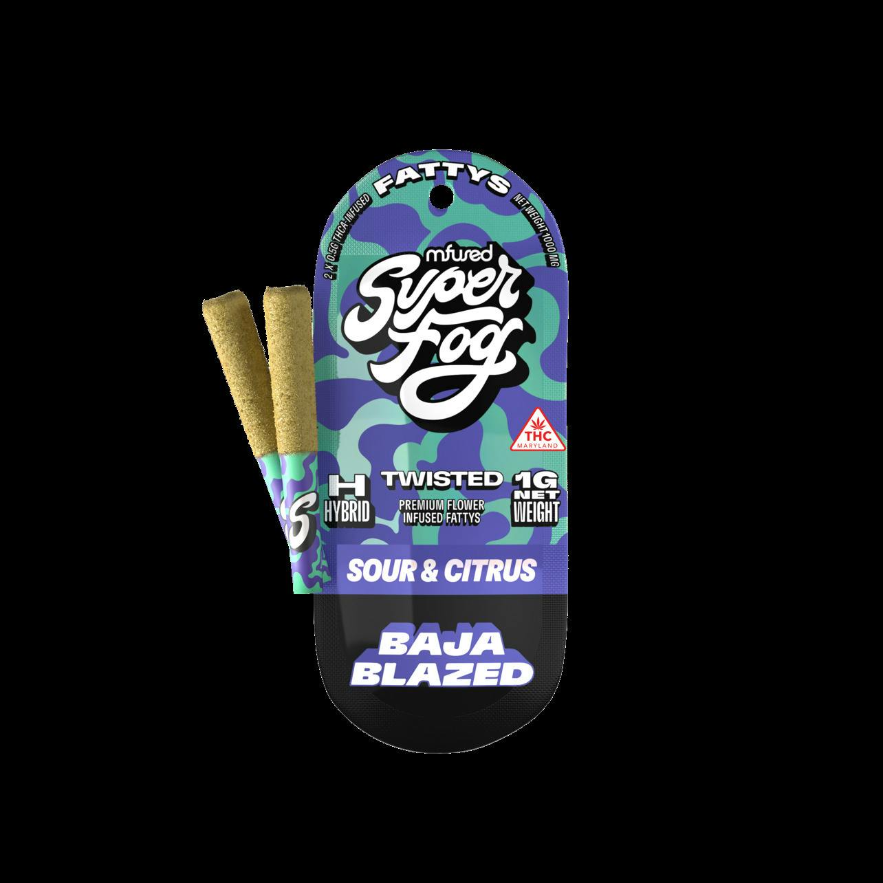 MFUSED Twisted Fattys Baja Blazed Infused Pre-Rolls (2pk) at Mary & Main: A Cannabis Dispensary