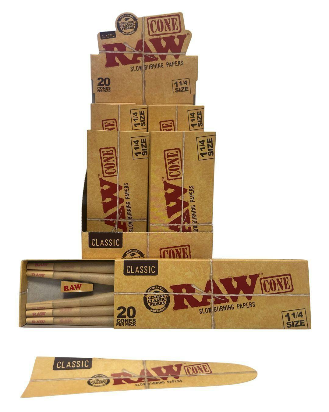 RAW Classic 20pk Pre-Roll 1 1/4 Cones at Mary & Main: A Cannabis Dispensary