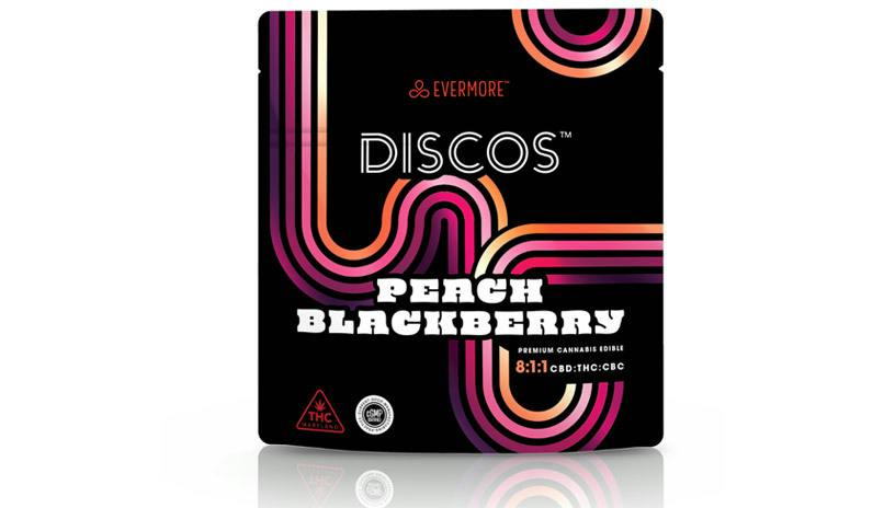 DISCOS Peach Blackberry 8:1:1 CBD:THC:CBC Gummies 100mg (10pk)