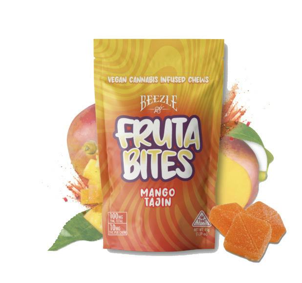 BEEZLE FRUTA BITES Mango Tajin Solventless Rosin Chews 100mg (10pk)