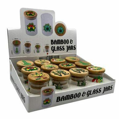 Glass Jar w/ Bamboo Lid - 33g - Assorted