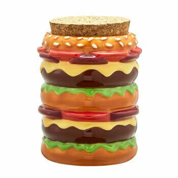 Ceramic Stash Jar - Cheeseburger