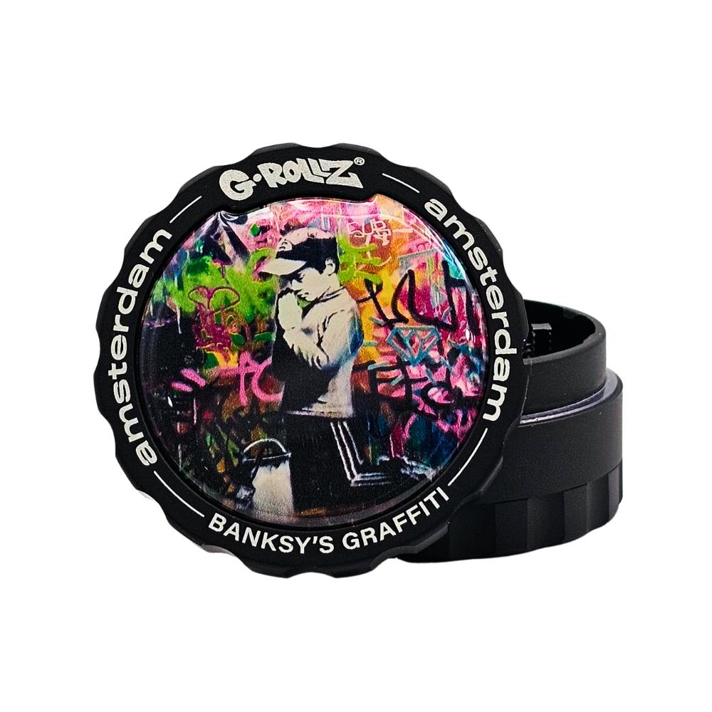 Metal Grinder - 53mm - 3pc - Banksy Graffiti 'Church Of Graffiti'