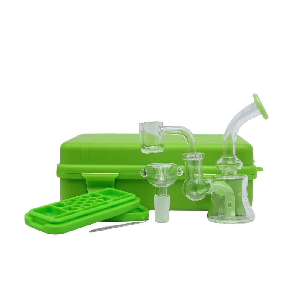 HitBox Travel Dab Rig Smoking Kit - Green
