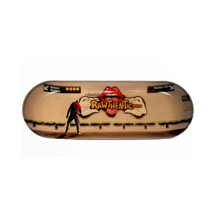 Rolling Tray - Large - Graffiti Skateboard - Brown