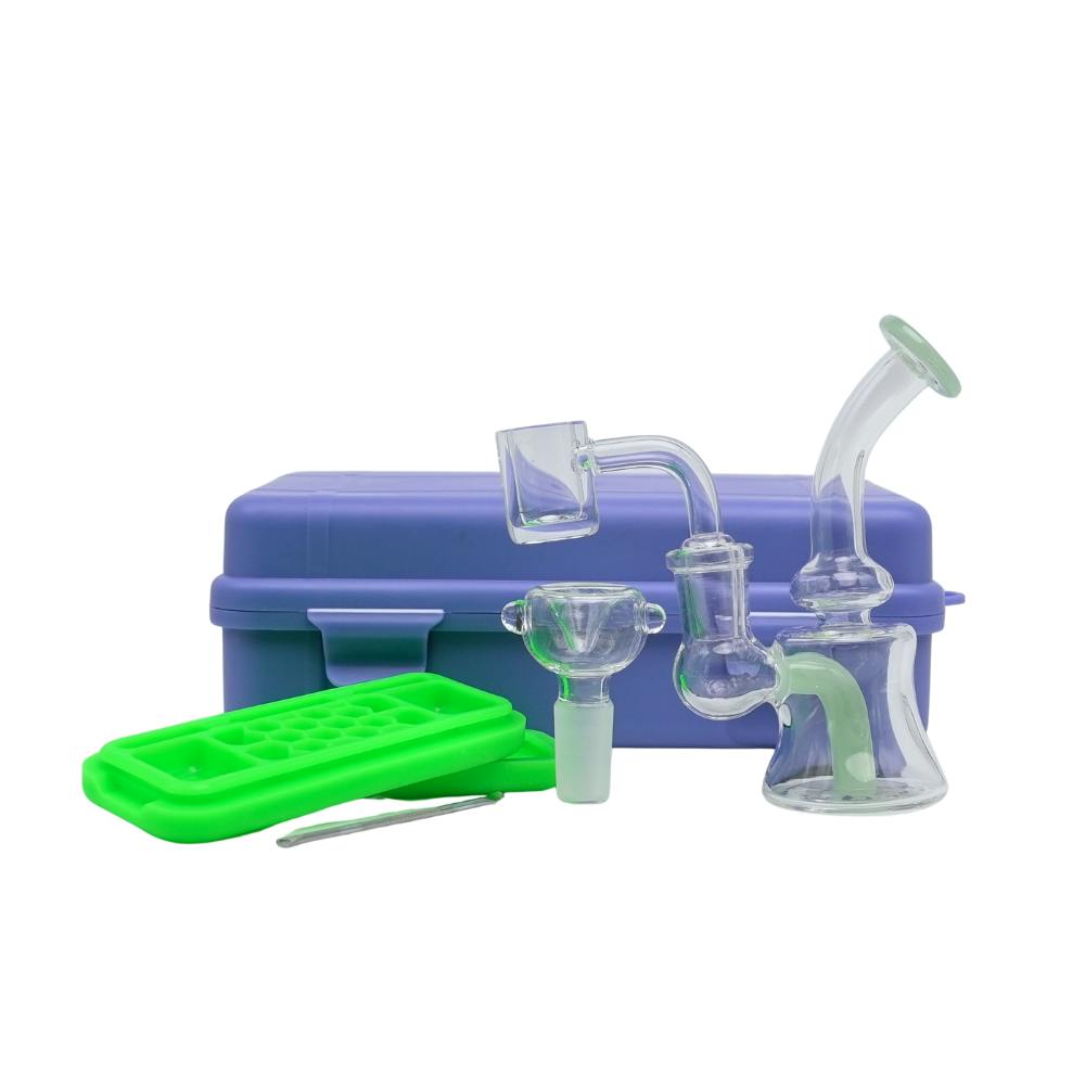 HitBox Travel Dab Rig Smoking Kit - Blue