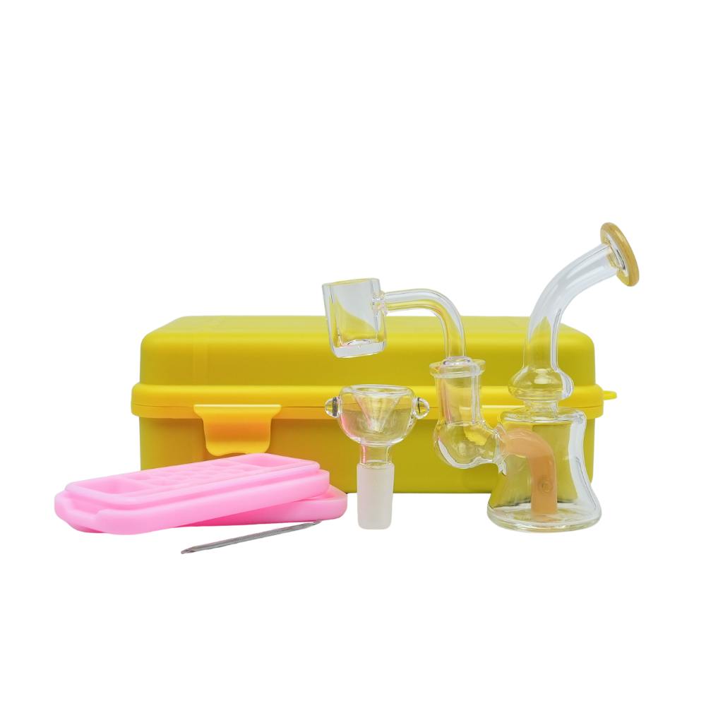 HitBox Travel Dab Rig Smoking Kit - Yellow