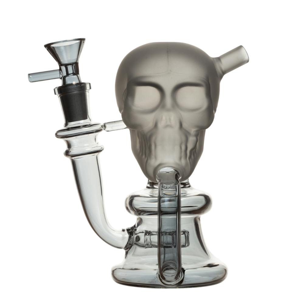 Electroplated Skull Bong - Light Grey