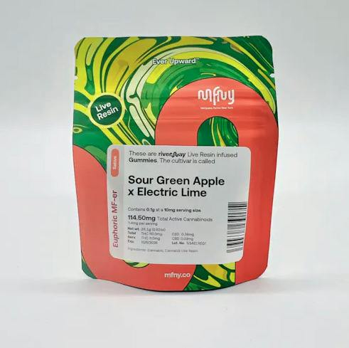 Sour Green Apple x Sour Diesel | Live Resin Gummies | 100mg (S)