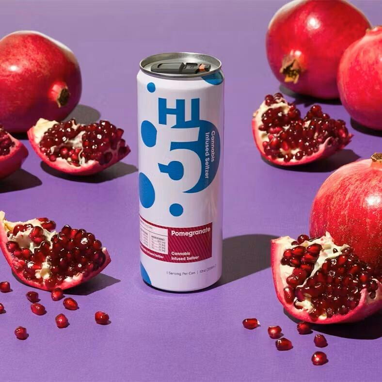 HI5 Pomegranate | 10mg Seltzer at Silver Therapeutics Recreational Cannabis Dispensary Berwick