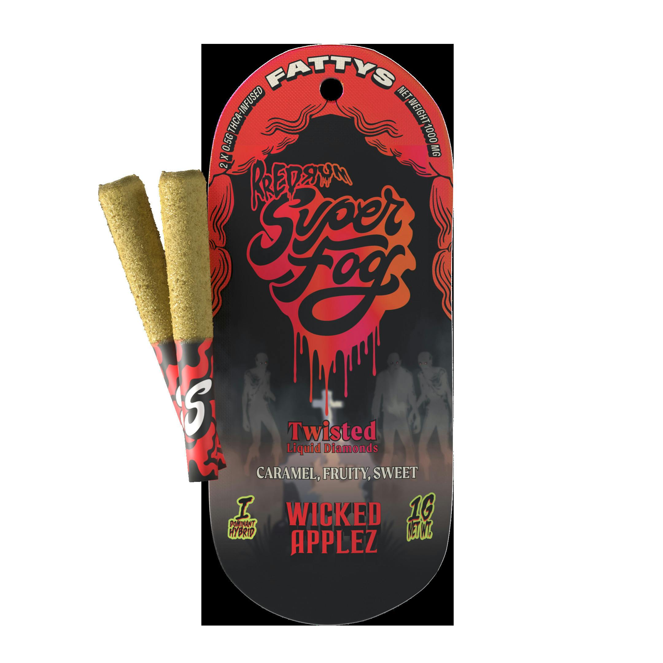 Super Fog Twisted Infused Wicked Applez Pre-Roll Pack 1g (0.5g ea | 2-Pack)
