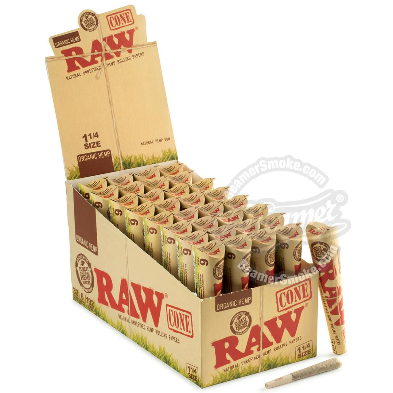 Raw | Organic Hemp Cones (6pk) | 1 1/4 Size