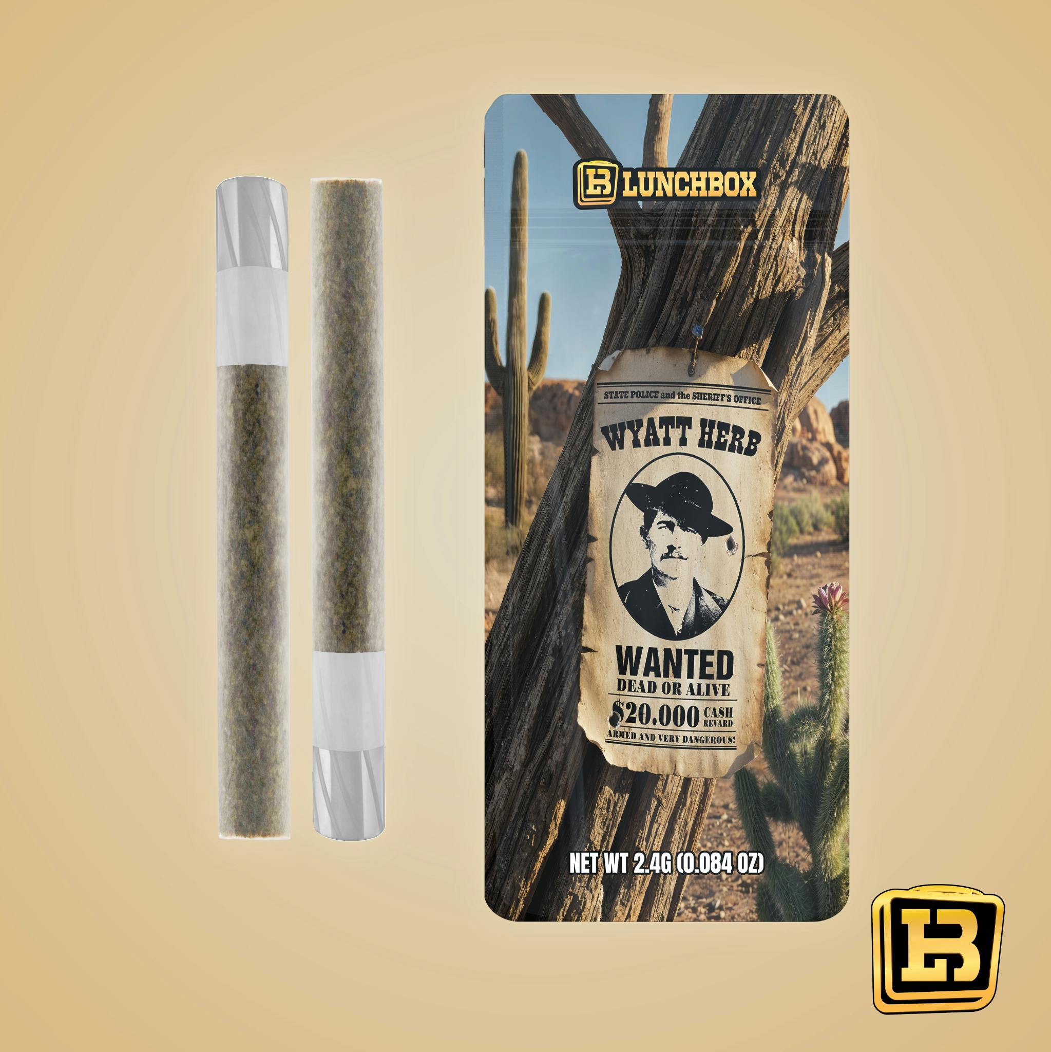 Lunchbox 2pk Prerolls Wyatt Herb