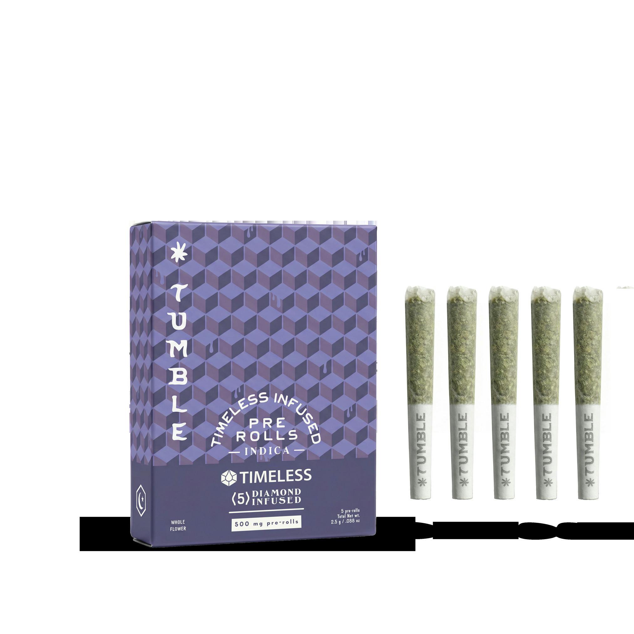 Tumble Infused 5pk Prerolls Wedding Cake 2.5g (Indica)