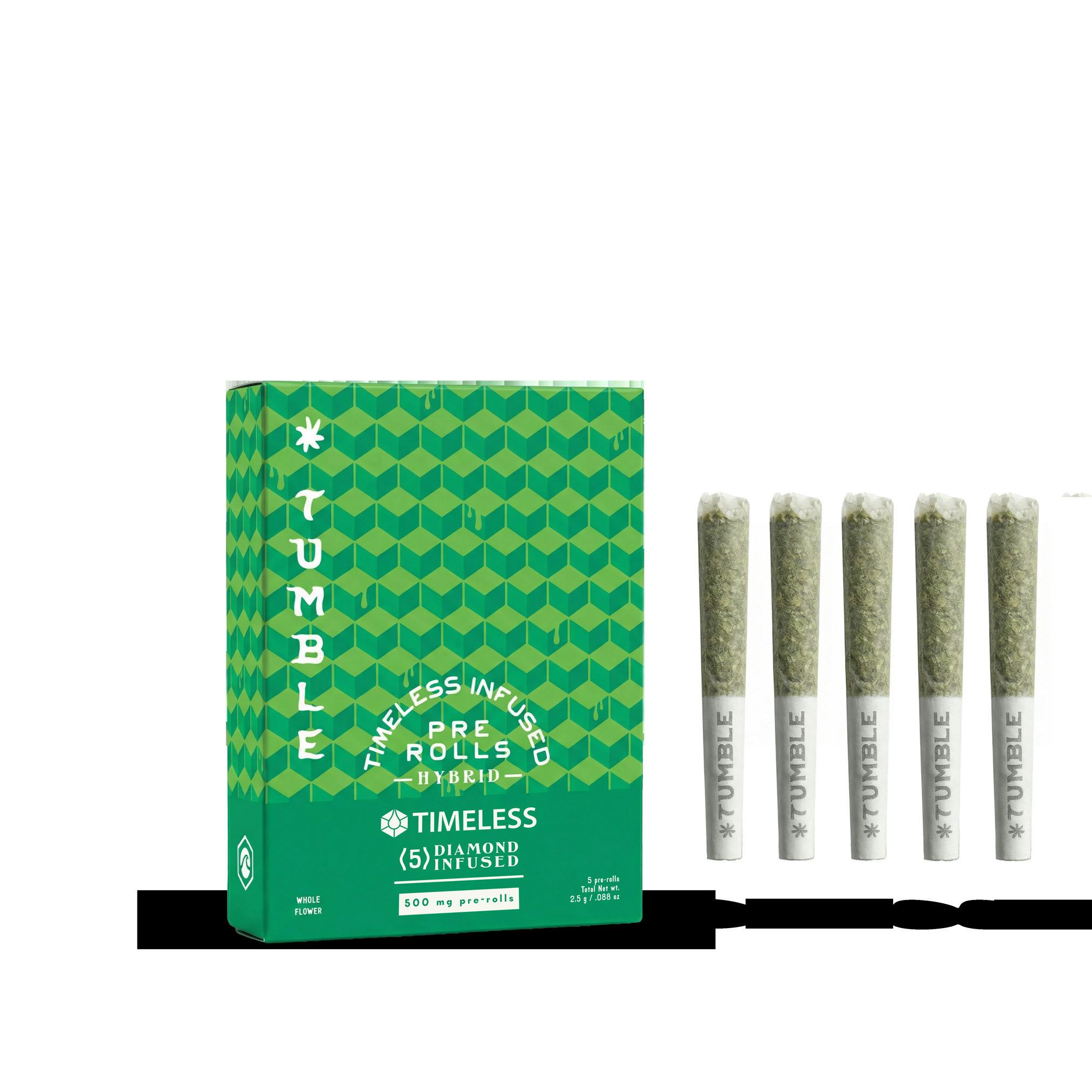 Tumble Infused 5pk Prerolls Pineapple Express 2.5g (Hybrid)