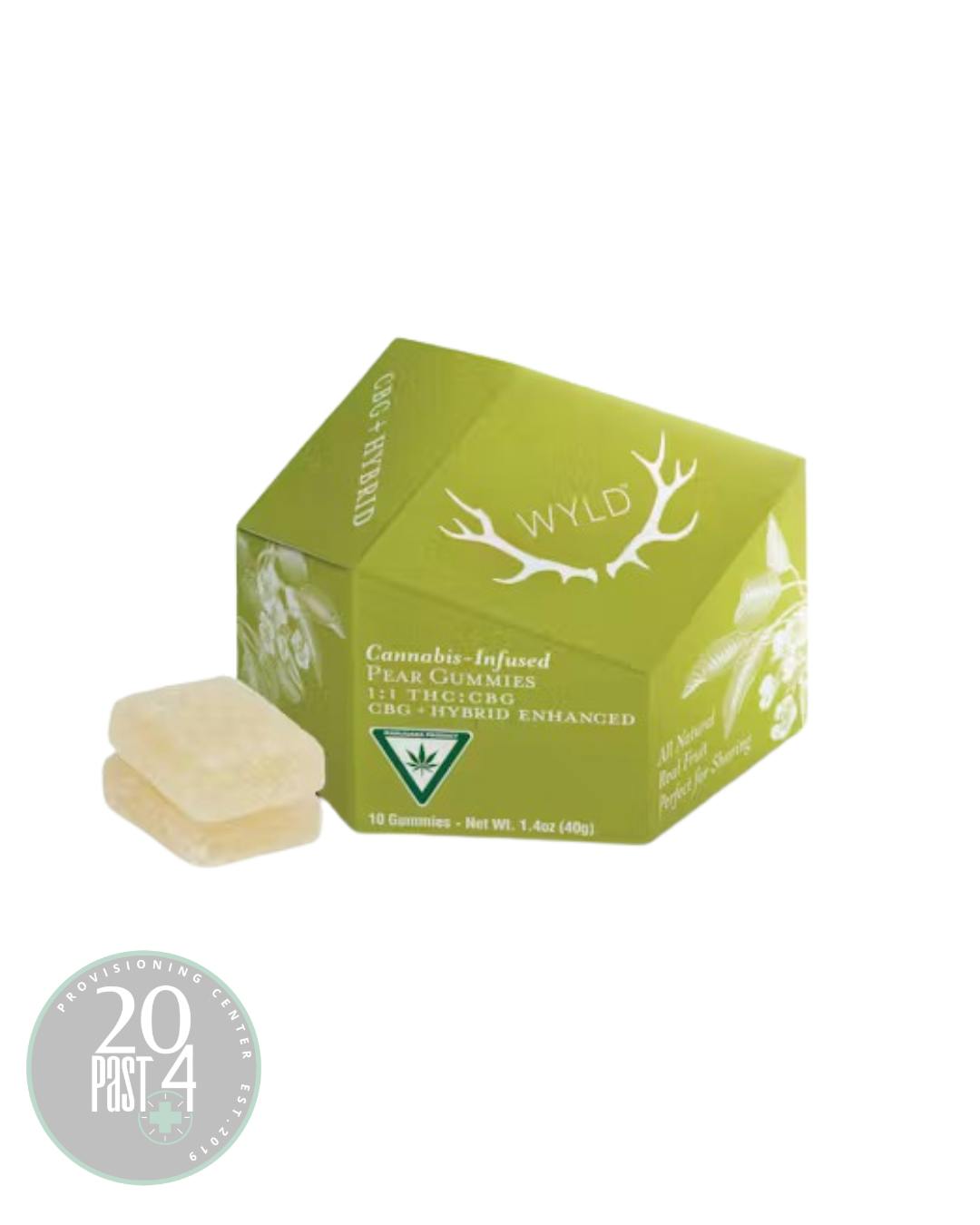 WYLD | PEAR | CBG:THC GUMMIES | 200MG:200MG