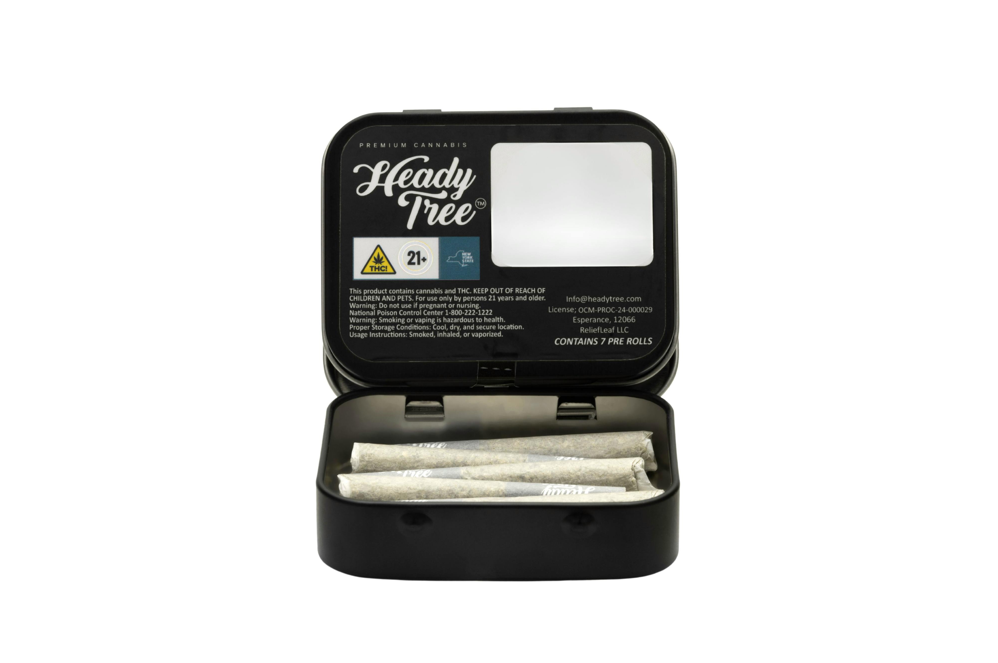 Heady Tree | Preroll | 7pk | 3.5g | Hash Infused Shorty’s Green Crack