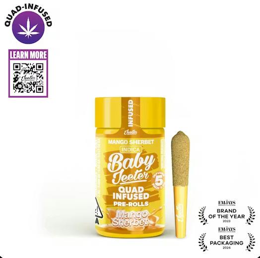 JEETER - INFUSED PREROLL MULTIPACK - QUADS MANGO SHERBET - 2.5G