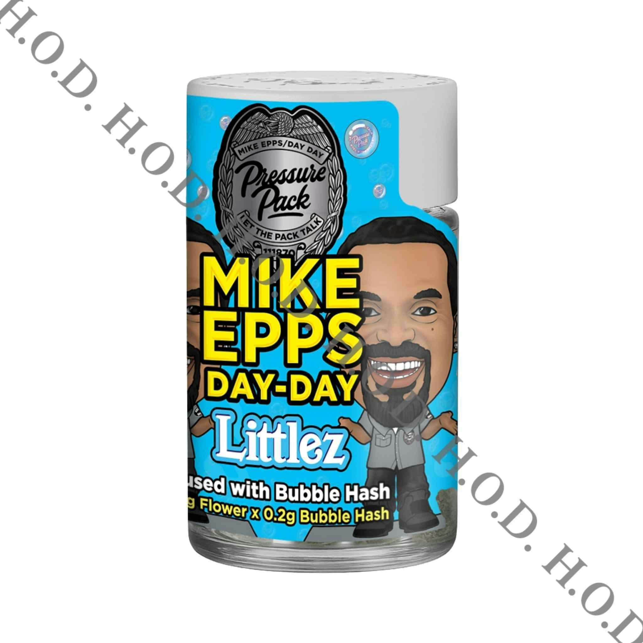 Pressure Pack x Mike Epps Littlez Blue Day-Day Bubble Hash Infused Pre-Roll .7g 5 Pack
