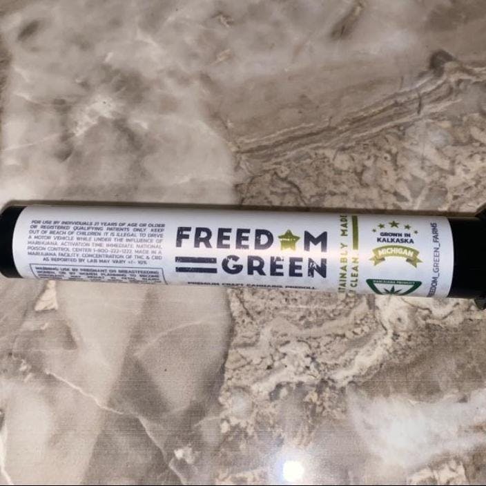 (Sativa Hybrid) 1g Preroll By Freedom Green Farms