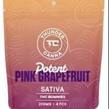 *Pink Grapefruit (Sativa) 4x50mg Gummy by Thunder Canna