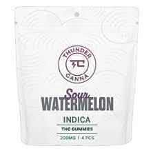 *Sour Watermelon (Indica) 4x50mg Gummy by Thunder Canna