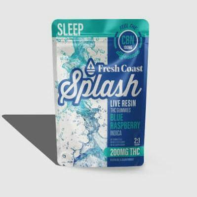 200mg THC : 100mg CBN Gummies | Blue Raspberry (Indica) |SPLASH