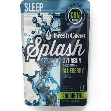 200mg THC : 100mg CBN Gummies | Blueberry (Indica) |SPLASH