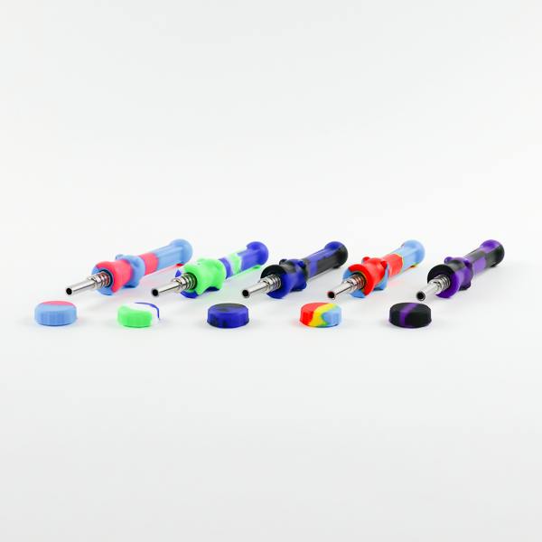 LB - Honey Straw 14mm Titanium Tip - Silicone Dab Straw - BOTH