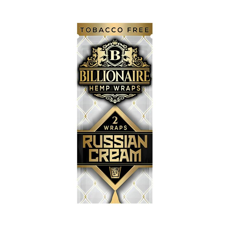 LB - Key Account - Billionaire Hemp Wraps - RUSSIAN CREAM, 25 Pouches per Box, 2 Wraps per Pouch
