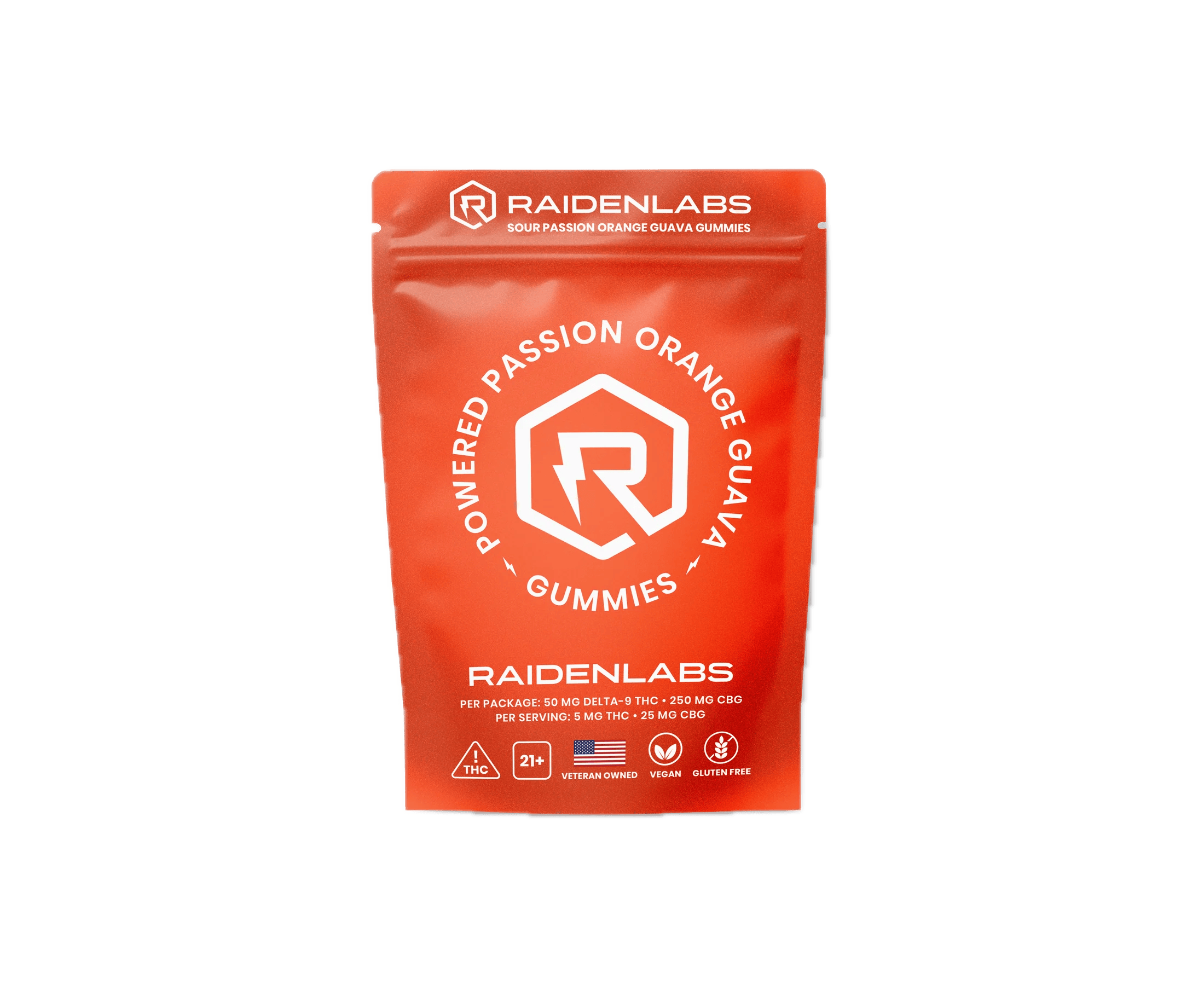 Raidenlabs Gummies 5mg - Powered Passion Orange Guava - 10ct