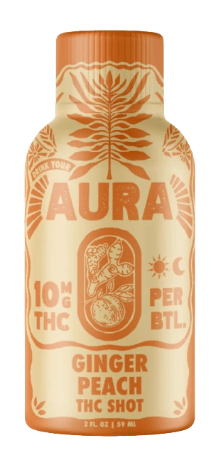 THC Shots 10mg - Ginger Peach (Any Time) - 2oz