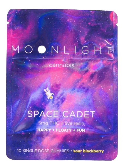Moonlight Space Cadet Gummies 5mg - Sour Blackberry - 10ct
