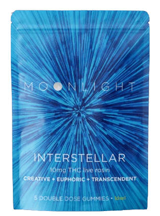Moonlight Live Rosin Gummies 10mg - Kiwi - 5ct