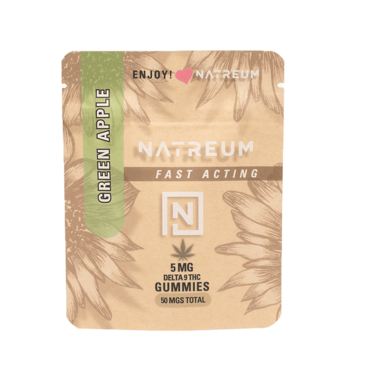 Natreum Nano Gummies 5mg - Green Apple - 10ct at Wildflower Cannabis