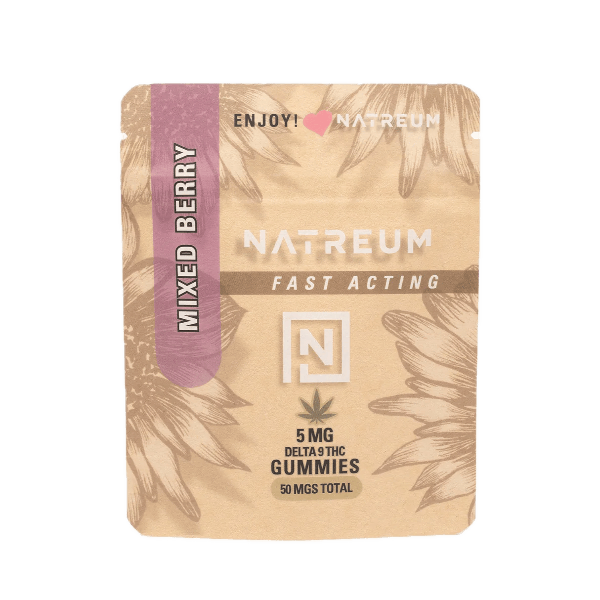 Natreum Nano Gummies 5mg - Mixed Berry - 10ct at Wildflower Cannabis