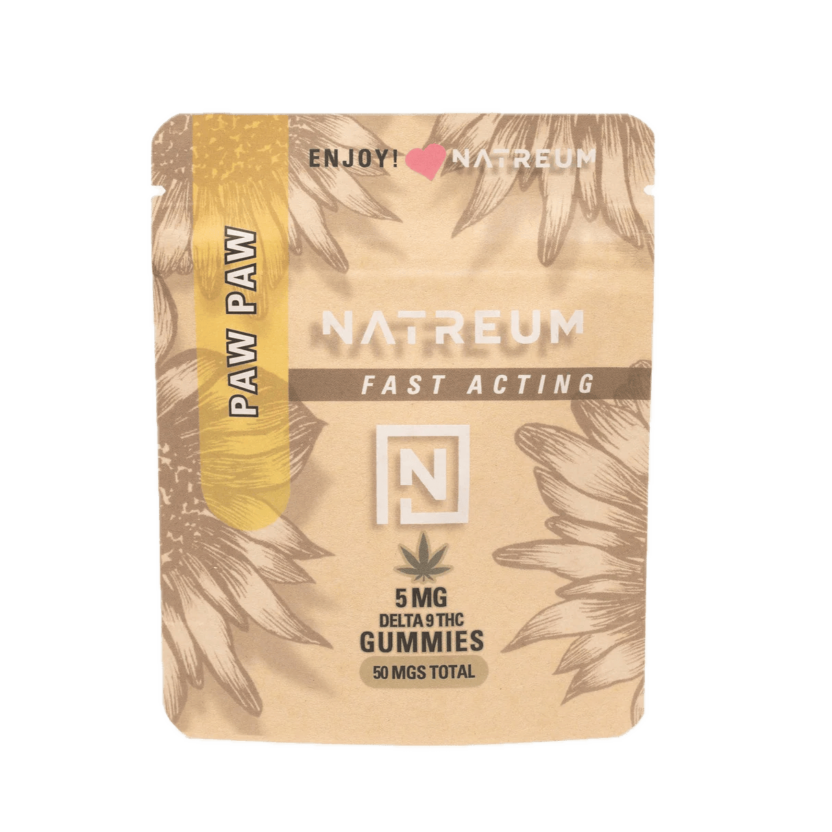 Natreum Nano Gummies 5mg - Paw Paw - 10ct at Wildflower Cannabis
