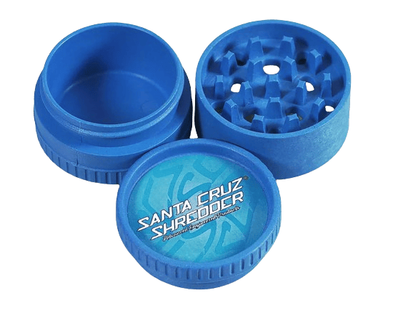 S.C.S Medium 3 Piece Hemp Grinder - Blue cannabis product